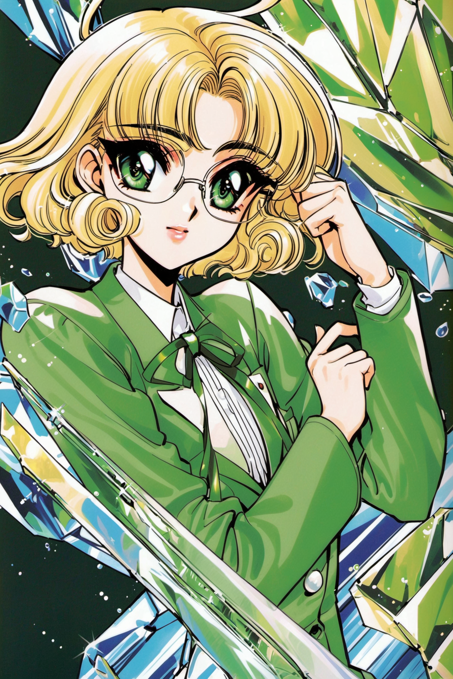 25982-1342439185-Hououji Fuu,1girl,solo,green theme,blonde hair,crystal,retro artstyle,1990s _(style_),glasses,_lora_Magic knight Rayearth_XL_0.8.png